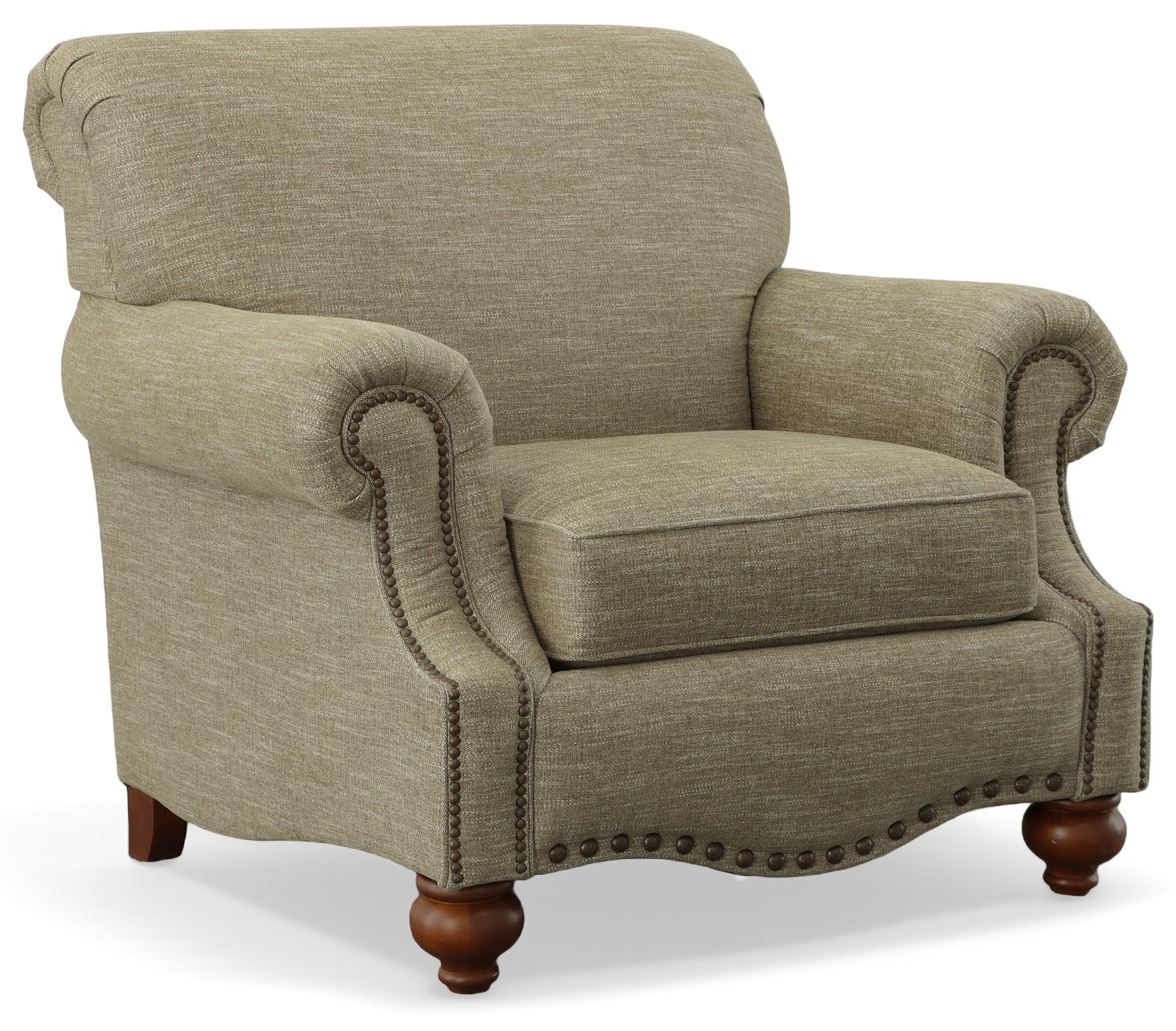Bassett Hunt Club 2697 12 1579 18M Traditional Chair with Rolled